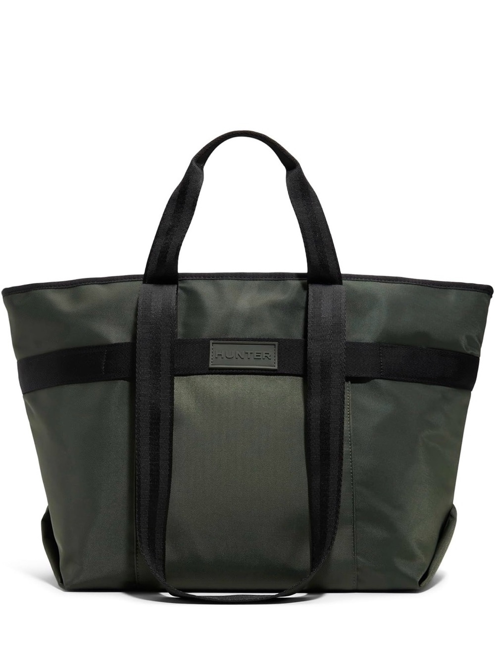 Hunter Olive Green Tote Bag with Black Straps